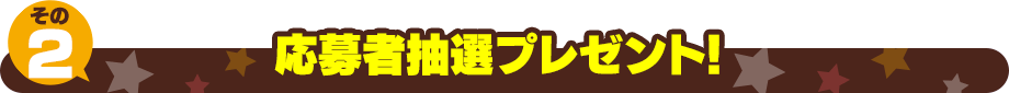 応募者抽選プレゼント！
