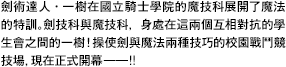 劍術達人・一樹在國立騎士學院的魔技科展開了魔法的特訓。劍技科與魔技科，身處在這兩個互相對抗的學生會之間的一樹！操使劍與魔法兩種技巧的校園戰鬥競技場，現在正式開幕――！！