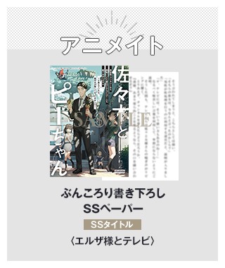 アニメイト ぶんころり書き下ろしSSペーパー SSタイトル：〈エルザ様とテレビ〉
